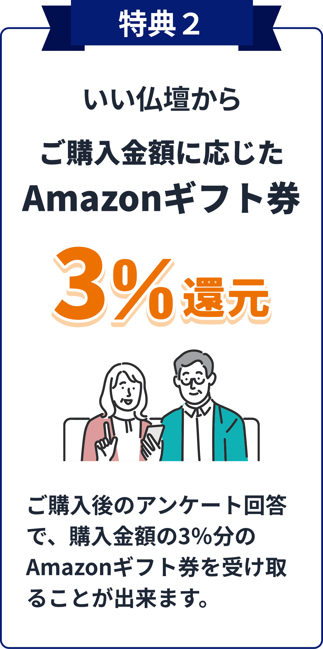 特典２ Amazonギフト券3%還元
